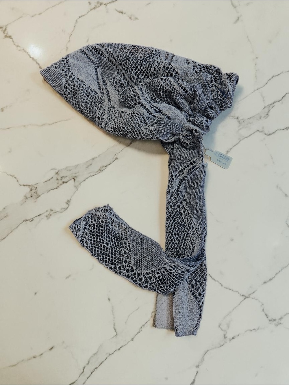 NWT Free People Mellody Hair Scarf in Gray - Picture 5 of 5